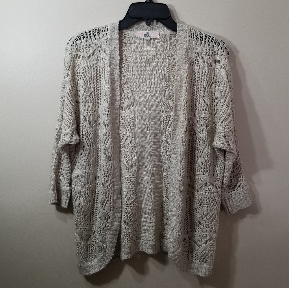 Tan cardigan
